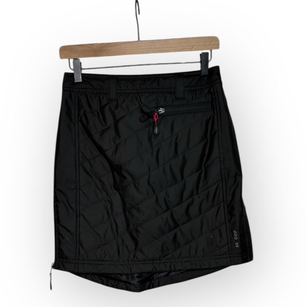SKHOOP Black Down Winter Skirt with Zippered Detail Size XS